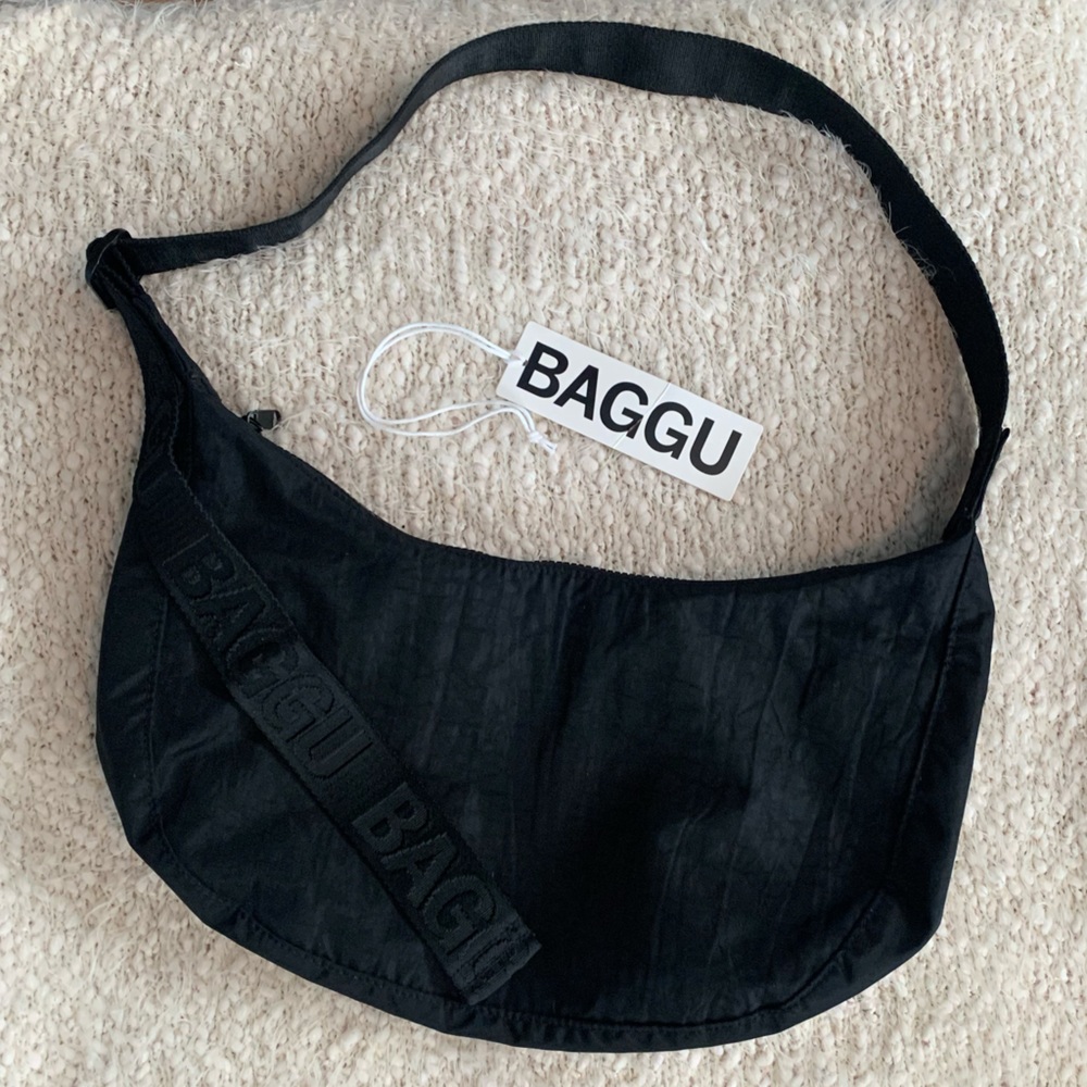BAGGU Medium Crescent Bag Black